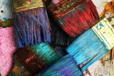 Expressive painting and art supplies for creative workshops